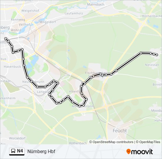 N4 bus Line Map