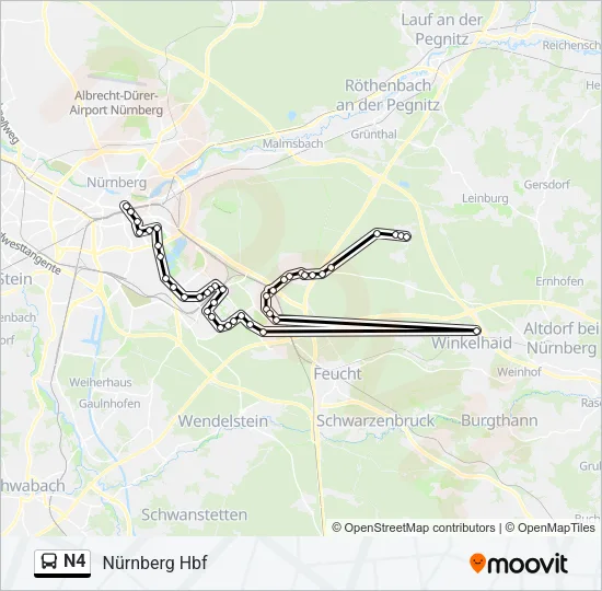 N4 Bus Line Map