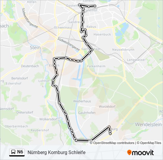 N6 bus Line Map