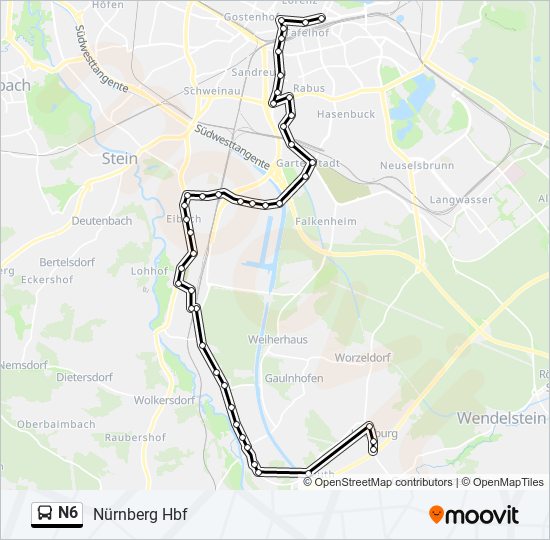 N6 bus Line Map