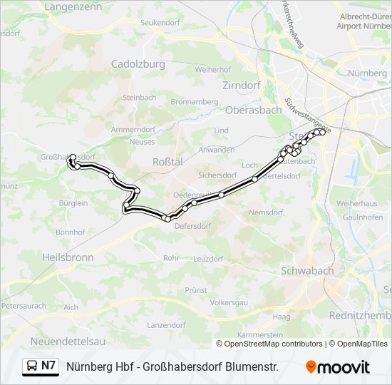 N7 bus Line Map