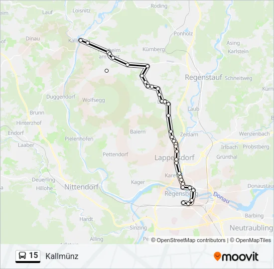 Автобус 15: карта маршрута