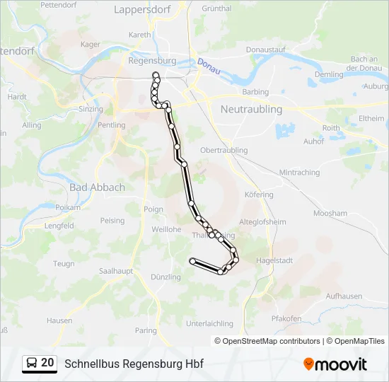 20 Bus Line Map