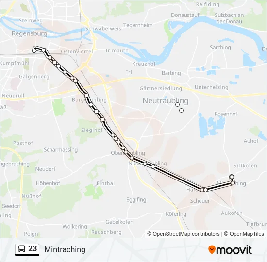 23 Bus Line Map