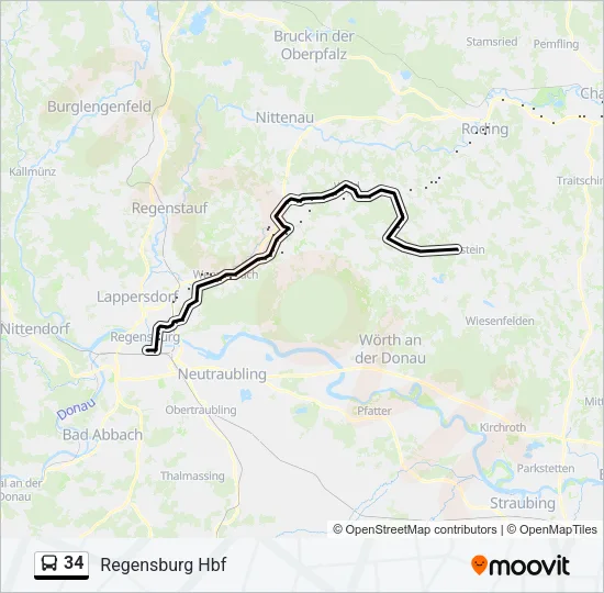 Автобус 34: карта маршрута
