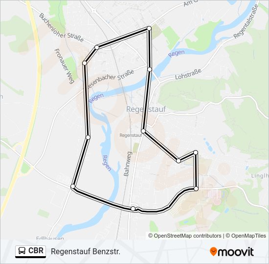 Автобус CBR: карта маршрута
