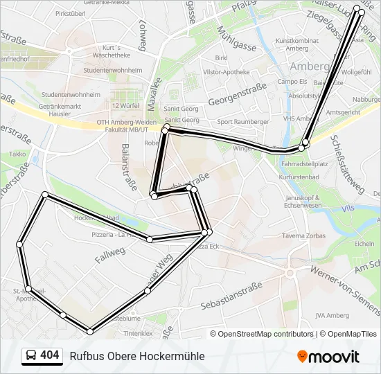 404 Bus Line Map