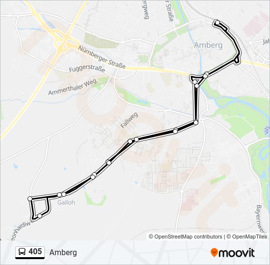 Buslinie 405 Karte