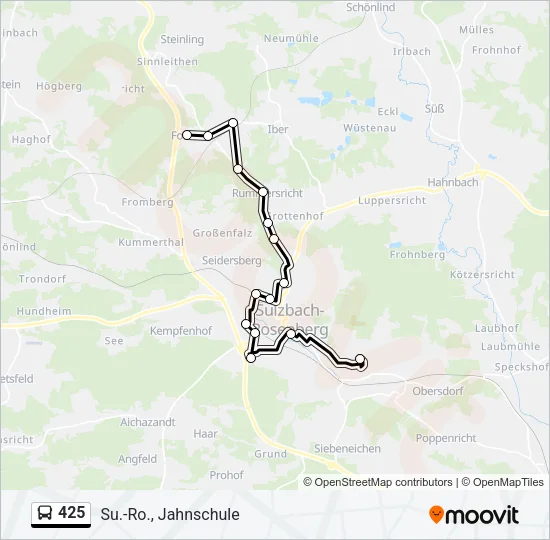 425 Bus Line Map