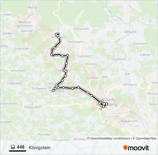 448 Bus Line Map