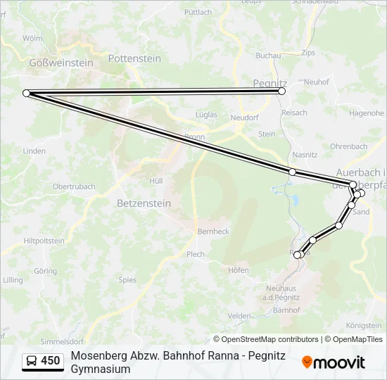 450 Bus Line Map