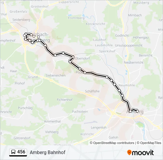 456 Bus Line Map