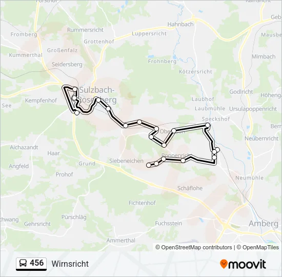 456 Bus Line Map