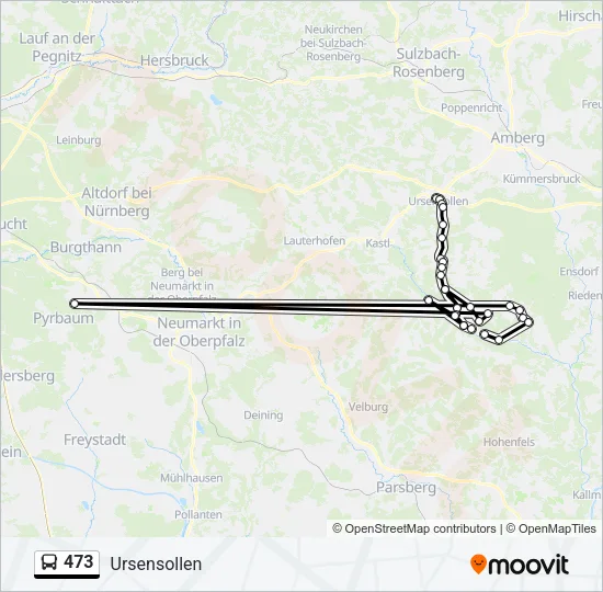 473 Bus Line Map