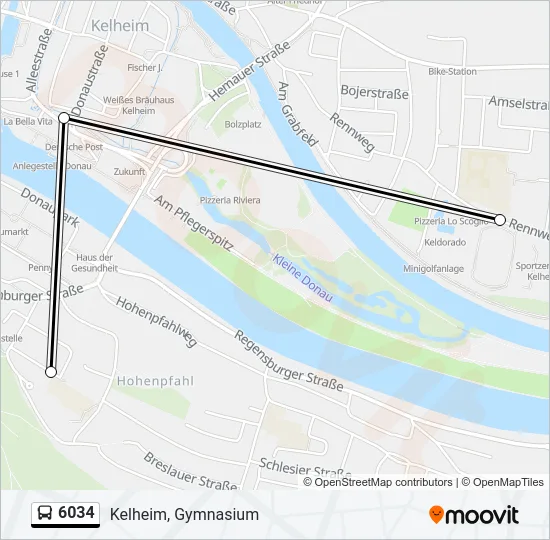 Автобус 6034: карта маршрута