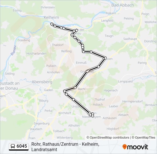 Buslinie 6045 Karte