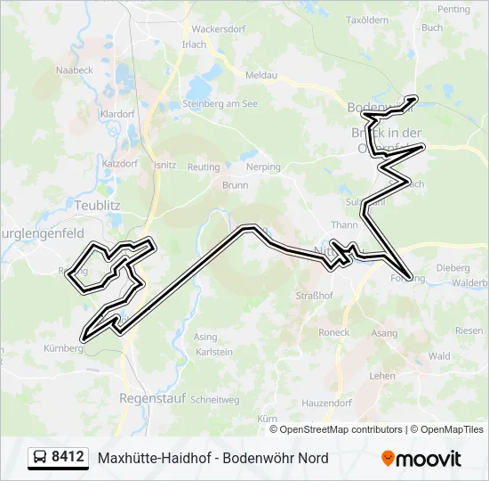 Автобус 8412: карта маршрута