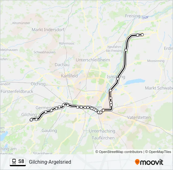 S8 Train Line Map
