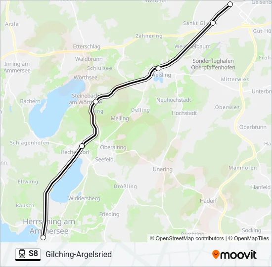 S8 Train Line Map