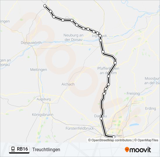 RB16 train Line Map