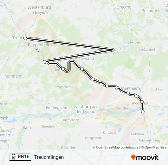 RB16 Train Line Map
