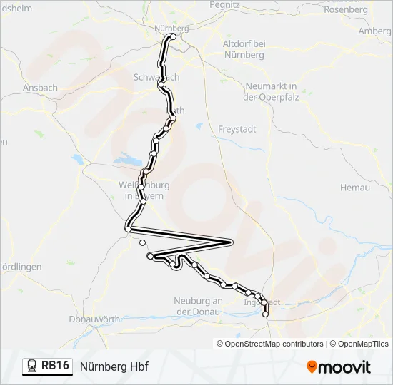 RB16 Train Line Map