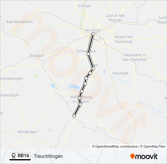 RB16 train Line Map