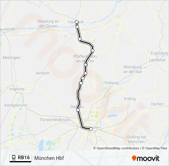RB16 Train Line Map