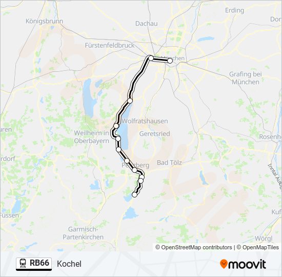 RB66 train Line Map