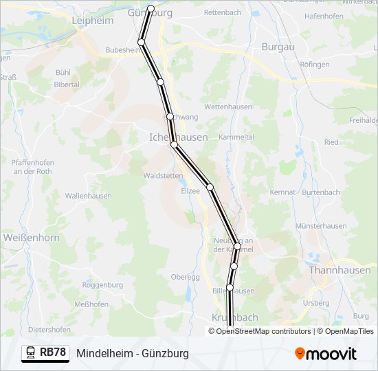 RB78 train Line Map