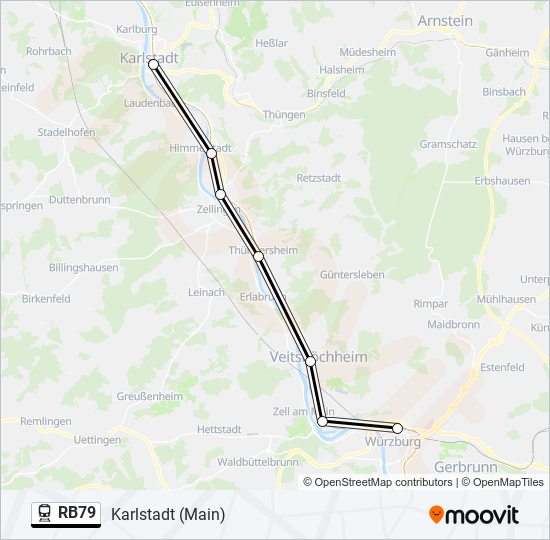 RB79 train Line Map