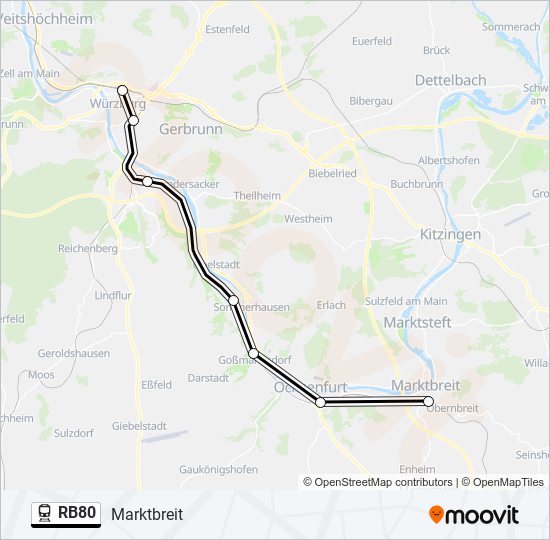 RB80 train Line Map