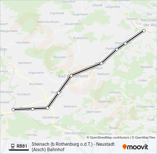 RB81 train Line Map