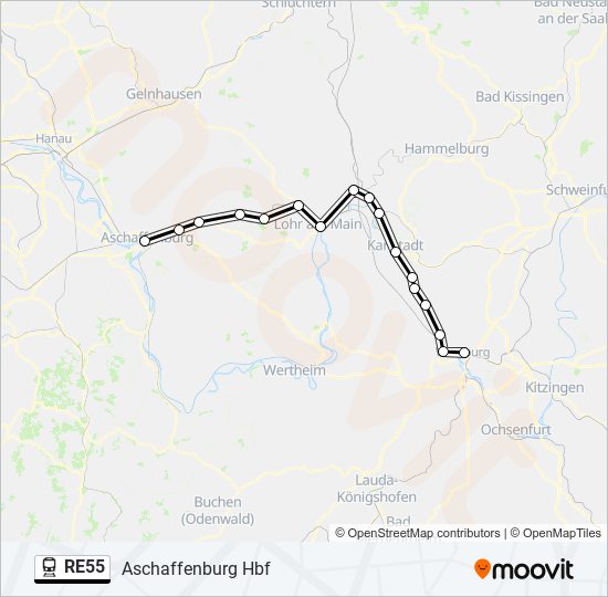 re55 Route: Schedules, Stops & Maps - Aschaffenburg Hbf (Updated)