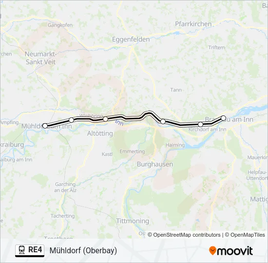 RE4 Train Line Map