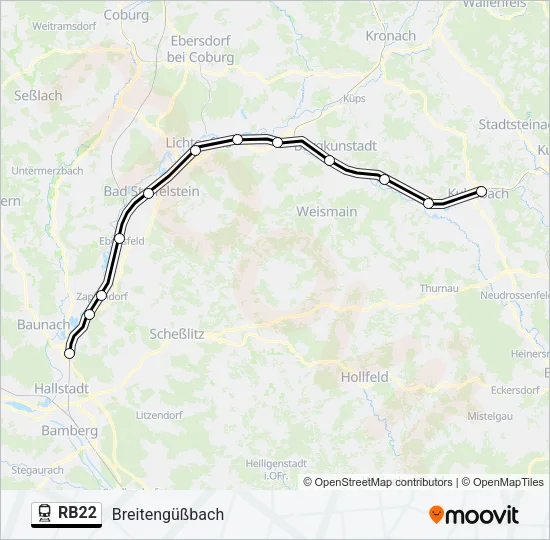  RB22: карта маршрута