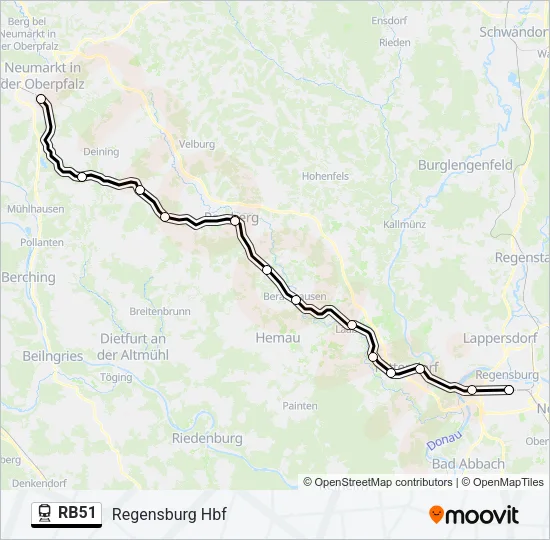  RB51: карта маршрута