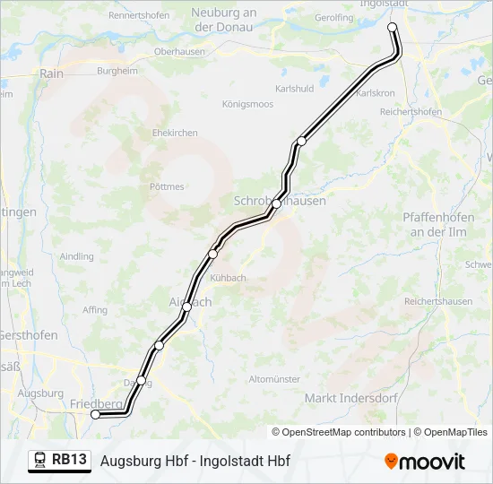 RB13 Train Line Map