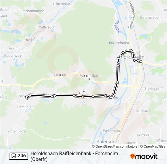 206 Bus Line Map