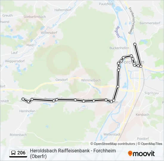 206 Bus Line Map