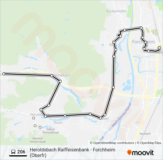 206 Bus Line Map