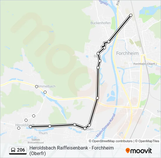 206 Bus Line Map