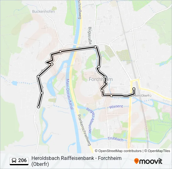 206 Bus Line Map