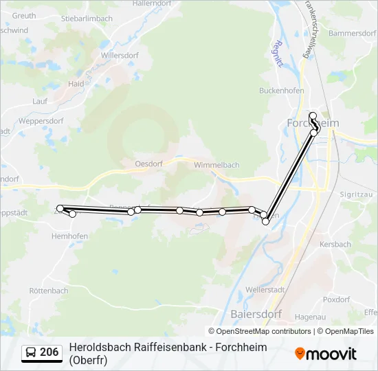 206 Bus Line Map
