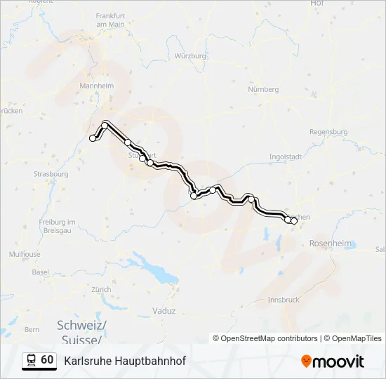 Поезд 60: карта маршрута