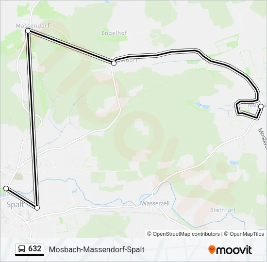 Автобус 632: карта маршрута
