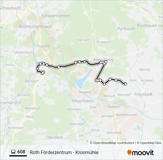 Автобус 608: карта маршрута