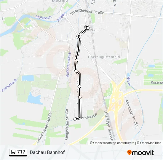 717 Bus Line Map