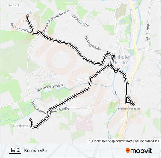 Автобус 2: карта маршрута