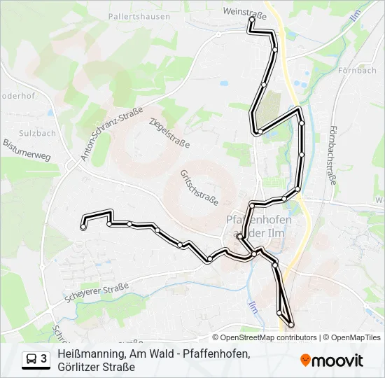 3 Bus Line Map